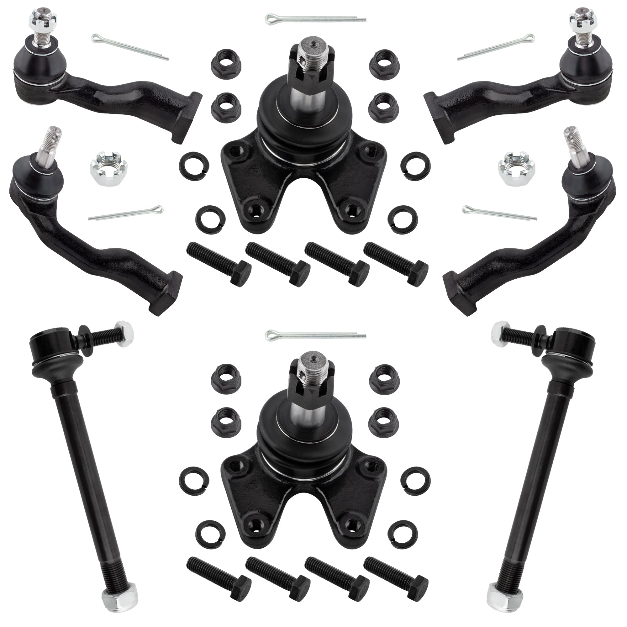 BOXI 8pc Front Ball Joints Sway Bars Tie Rods Fit for Kia Sportage 1995-2002