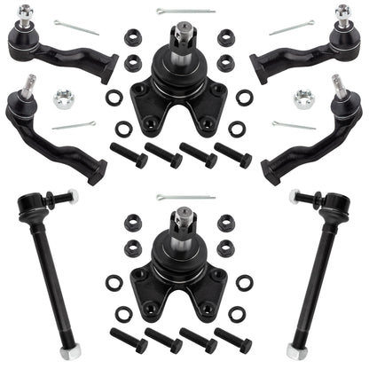 BOXI 8pc Front Ball Joints Sway Bars Tie Rods Fit for Kia Sportage 1995-2002