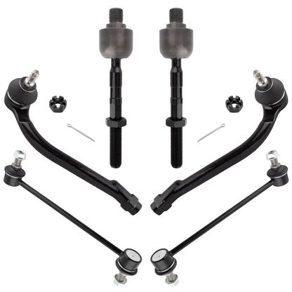 BOXI 6pc Front Suspension Kit Sway Bars Tie Rod Ends Fit for Hyundai Elantra 2007-2012 2.0L
