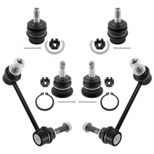 BOXI (Set of 6) Front Upper Lower Ball Joints + Sway Bar End Links fit for Lexus GX470 2003-2009