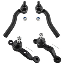 BOXI (Set of 4) Front Lower Ball Joints + Outer Tie Rods Fit for Lexus GS300 1998-2005