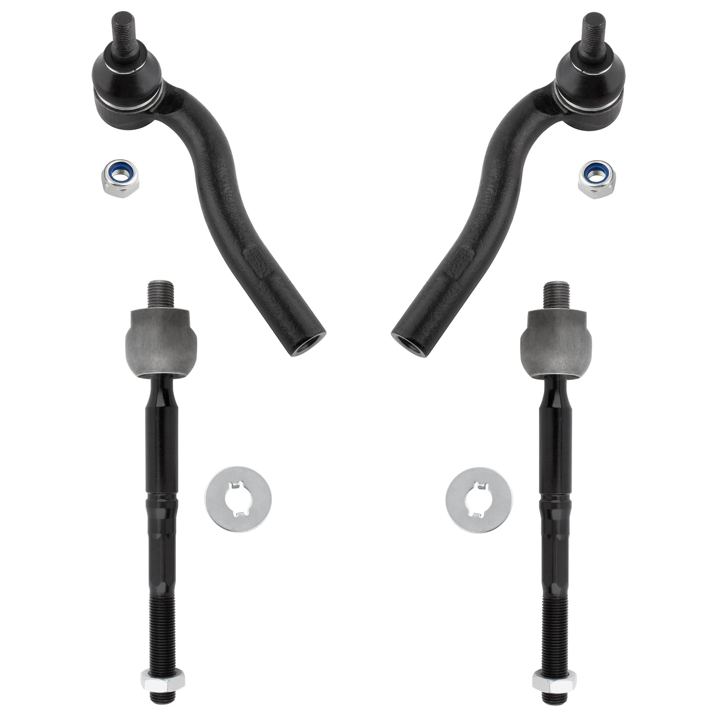 BOXI (Set of 4) Front Inner & Outer Tie Rods Ends Fit for Lexus GS300 1998 1999 2000 2001 2002 2003