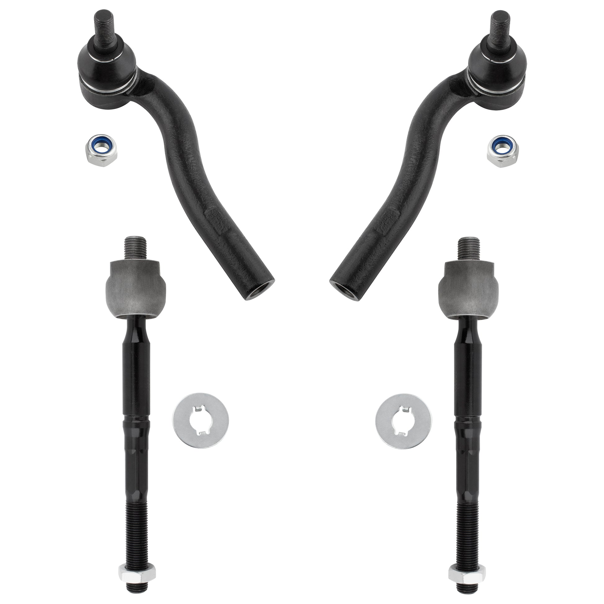 BOXI (Set of 4) Front Inner & Outer Tie Rods Ends Fit for Lexus GS300 1998 1999 2000 2001 2002 2003