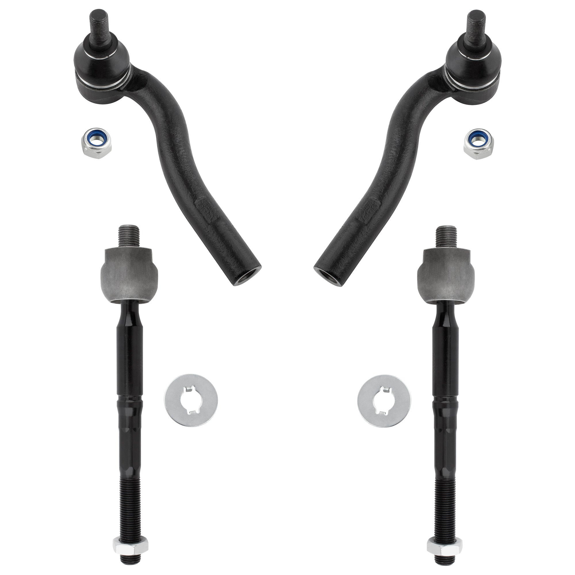 BOXI (Set of 4) Front Inner & Outer Tie Rods Ends Fit for Lexus GS300 1998 1999 2000 2001 2002 2003