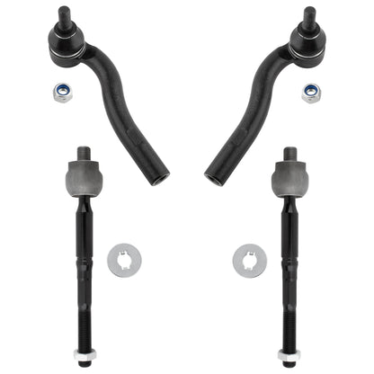 BOXI (Set of 4) Front Inner & Outer Tie Rods Ends Fit for Lexus GS300 1998 1999 2000 2001 2002 2003