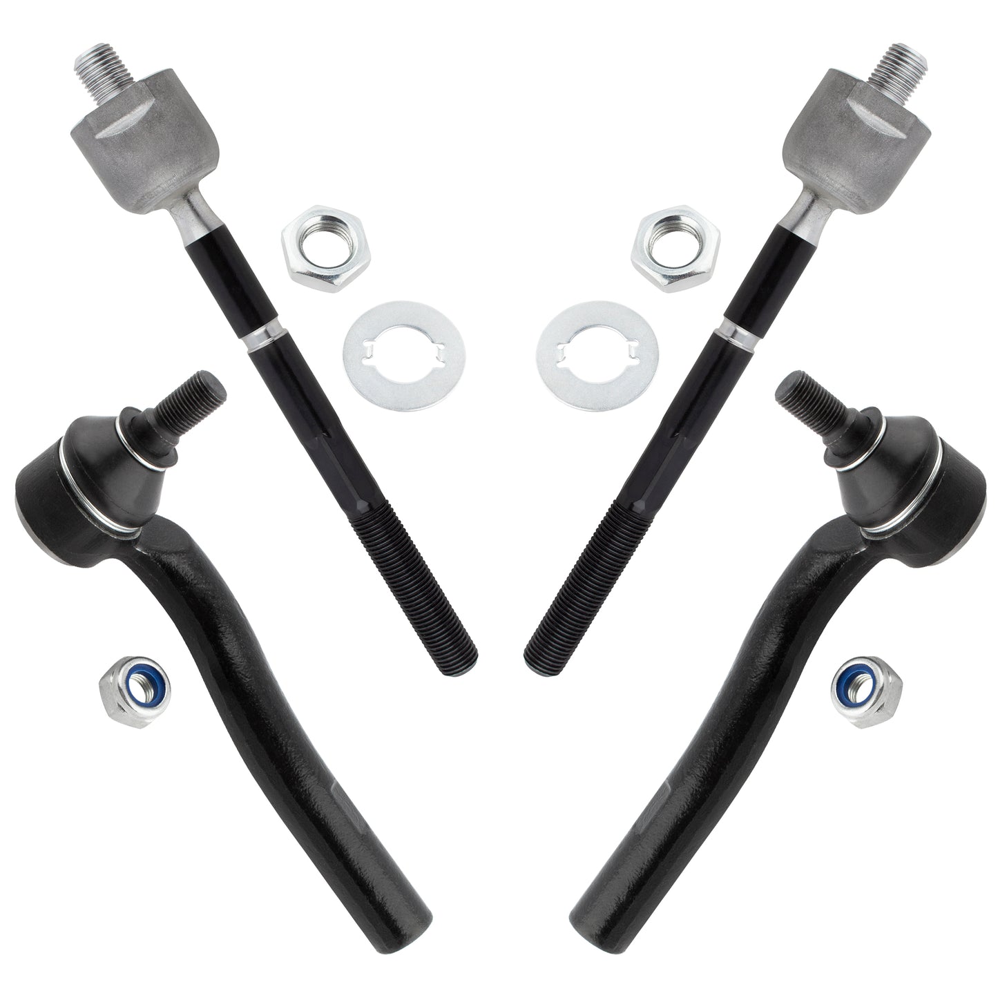 BOXI 4pcs Front Inner and Outer Tie Rod Ends Fit for Lexus SC430 2002 2003 2004 2005 2006 2007 2008