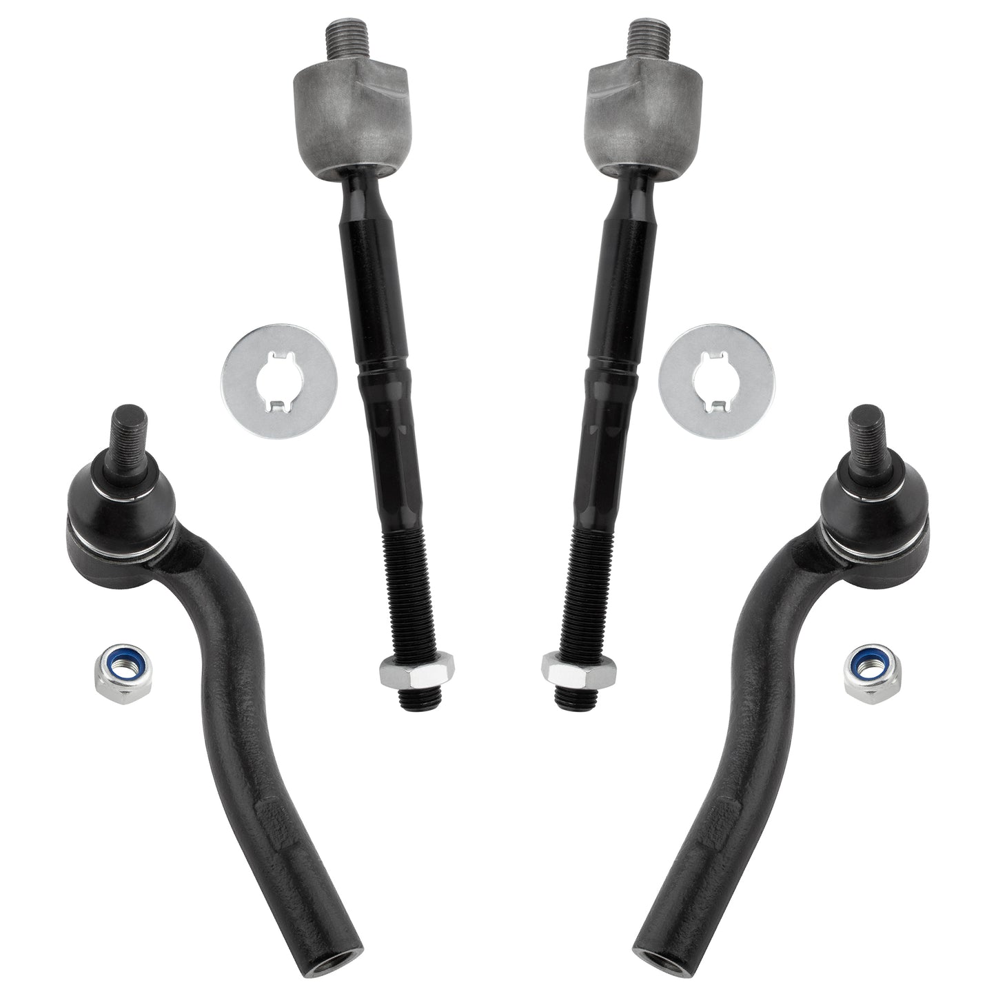 BOXI (Set of 4) Front Inner Outer Tie Rod Ends Set Fit for Lexus GS300 1998 1999 2000 2001 2002