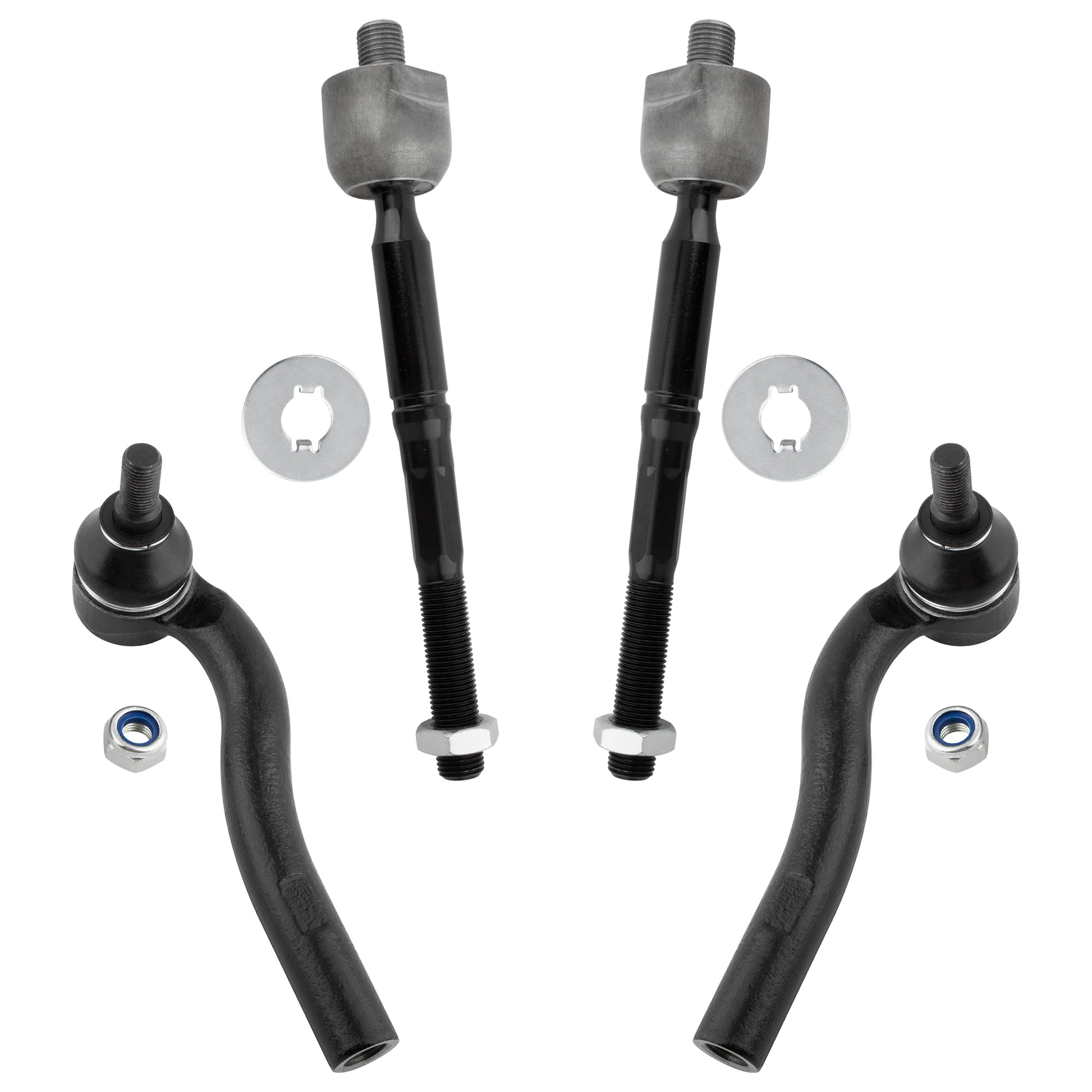 BOXI (Set of 4) Front Inner Outer Tie Rod Ends Set Fit for Lexus GS300 1998 1999 2000 2001 2002
