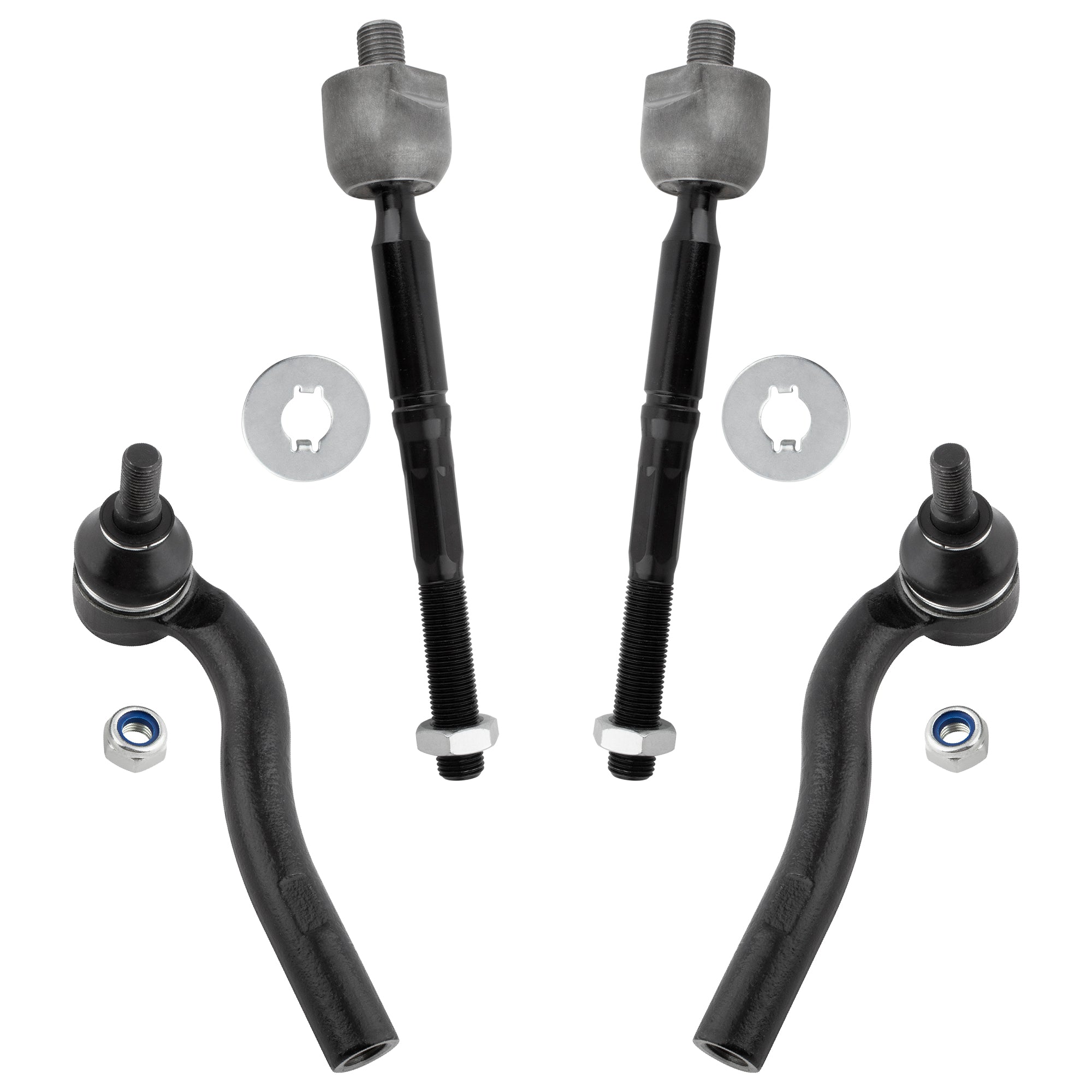 BOXI (Set of 4) Front Inner Outer Tie Rod Ends Set Fit for Lexus GS300 1998 1999 2000 2001 2002