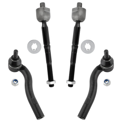 BOXI (Set of 4) Front Inner Outer Tie Rod Ends Set Fit for Lexus GS300 1998 1999 2000 2001 2002