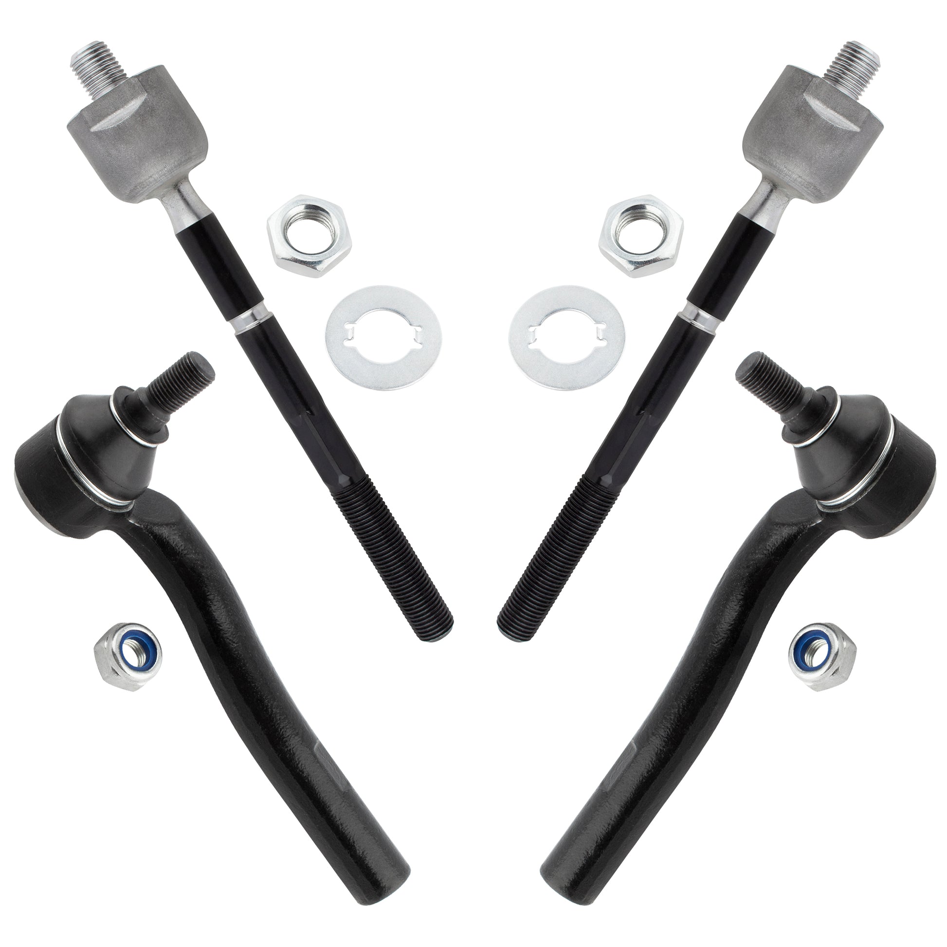 BOXI 4pcs Front Inner and Outer Tie Rod Ends Fit for Lexus SC430 2002 2003 2004 2005 2006 2007 2008