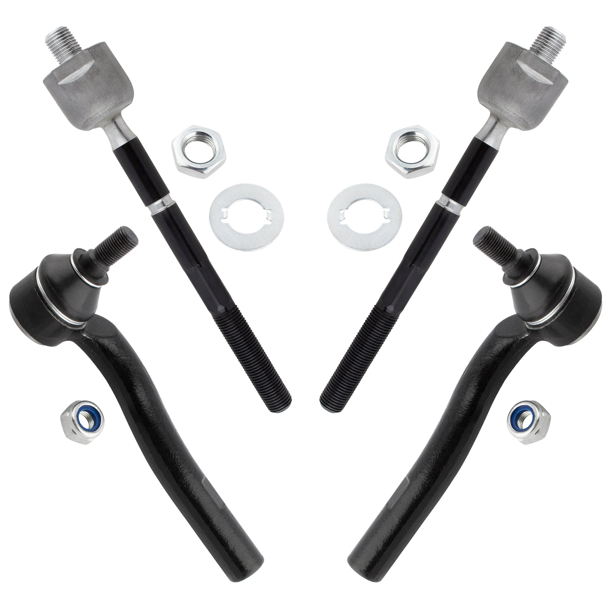 BOXI 4pcs Front Inner and Outer Tie Rod Ends Fit for Lexus SC430 2002 2003 2004 2005 2006 2007 2008