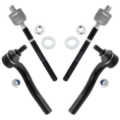 BOXI 4pcs Front Inner and Outer Tie Rod Ends Fit for Lexus SC430 2002 2003 2004 2005 2006 2007 2008