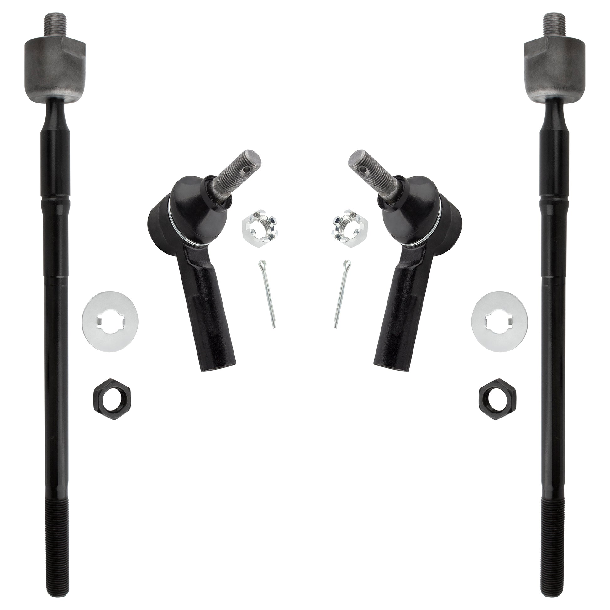 BOXI (Set of 4) Front Inner and Outer Tie Rod Ends fit for Lexus RX300 1999 2000 2001 2002 2003