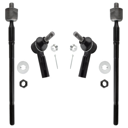 BOXI (Set of 4) Front Inner and Outer Tie Rod Ends fit for Lexus RX300 1999 2000 2001 2002 2003