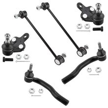 BOXI 6pcs Front Lower Ball Joints + Tie Rods + Sway Bar End Links Fit for Lexus ES300 2002-2003