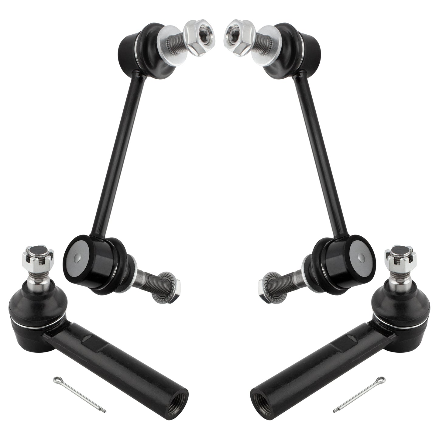 BOXI 4pcs Front Sway Bars Outer Tie Rod End Links Fit for Toyota 4Runner 2003-2009