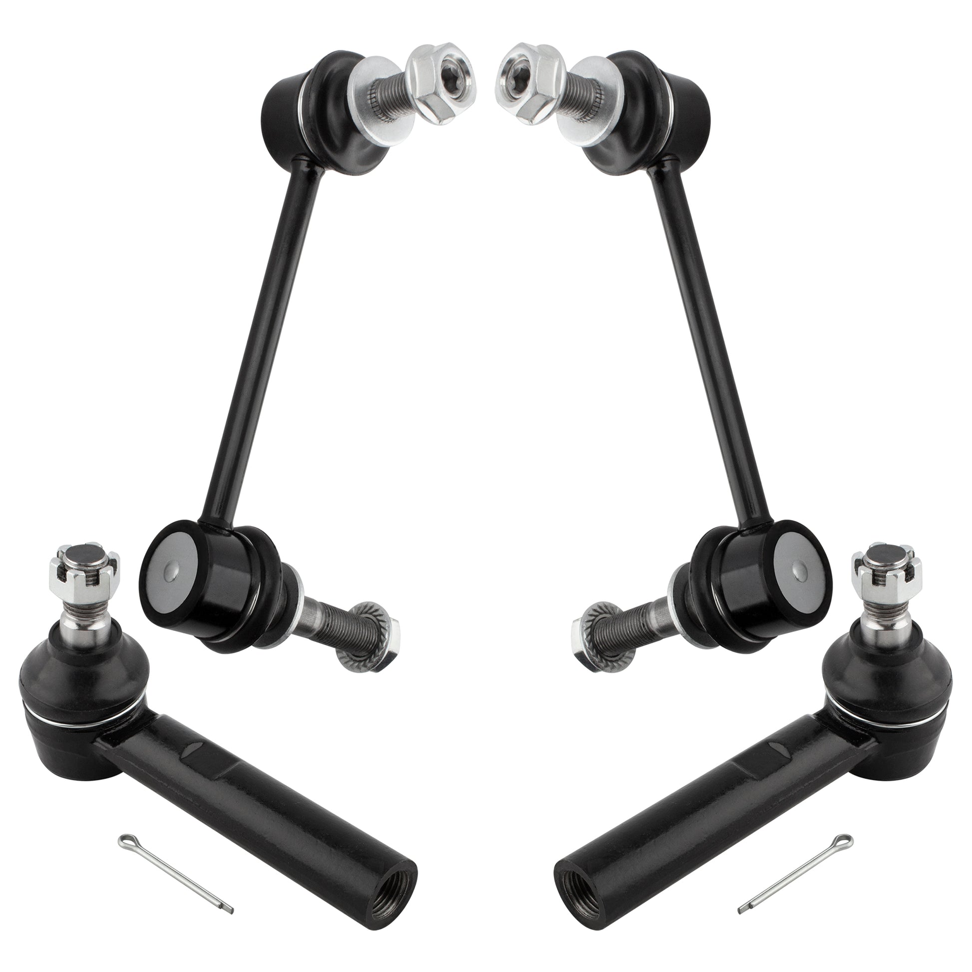 BOXI 4pcs Front Sway Bars Outer Tie Rod End Links Fit for Toyota 4Runner 2003-2009