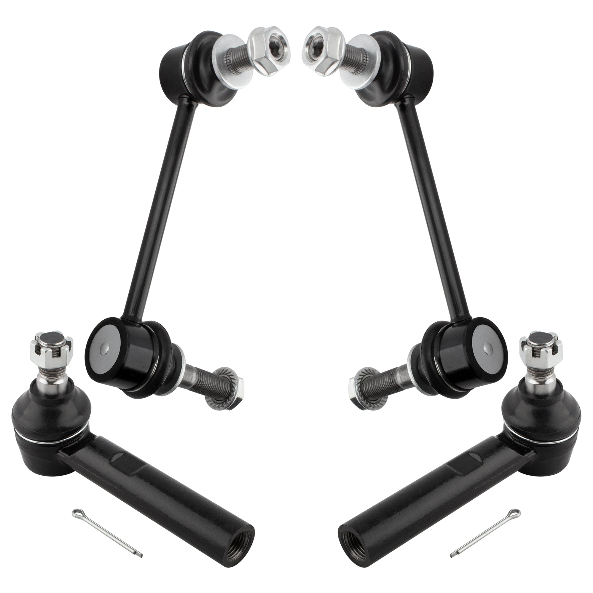 BOXI 4pcs Front Sway Bars Outer Tie Rod End Links Fit for Toyota 4Runner 2003-2009