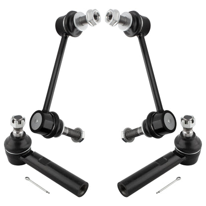 BOXI 4pcs Front Sway Bars Outer Tie Rod End Links Fit for Toyota 4Runner 2003-2009