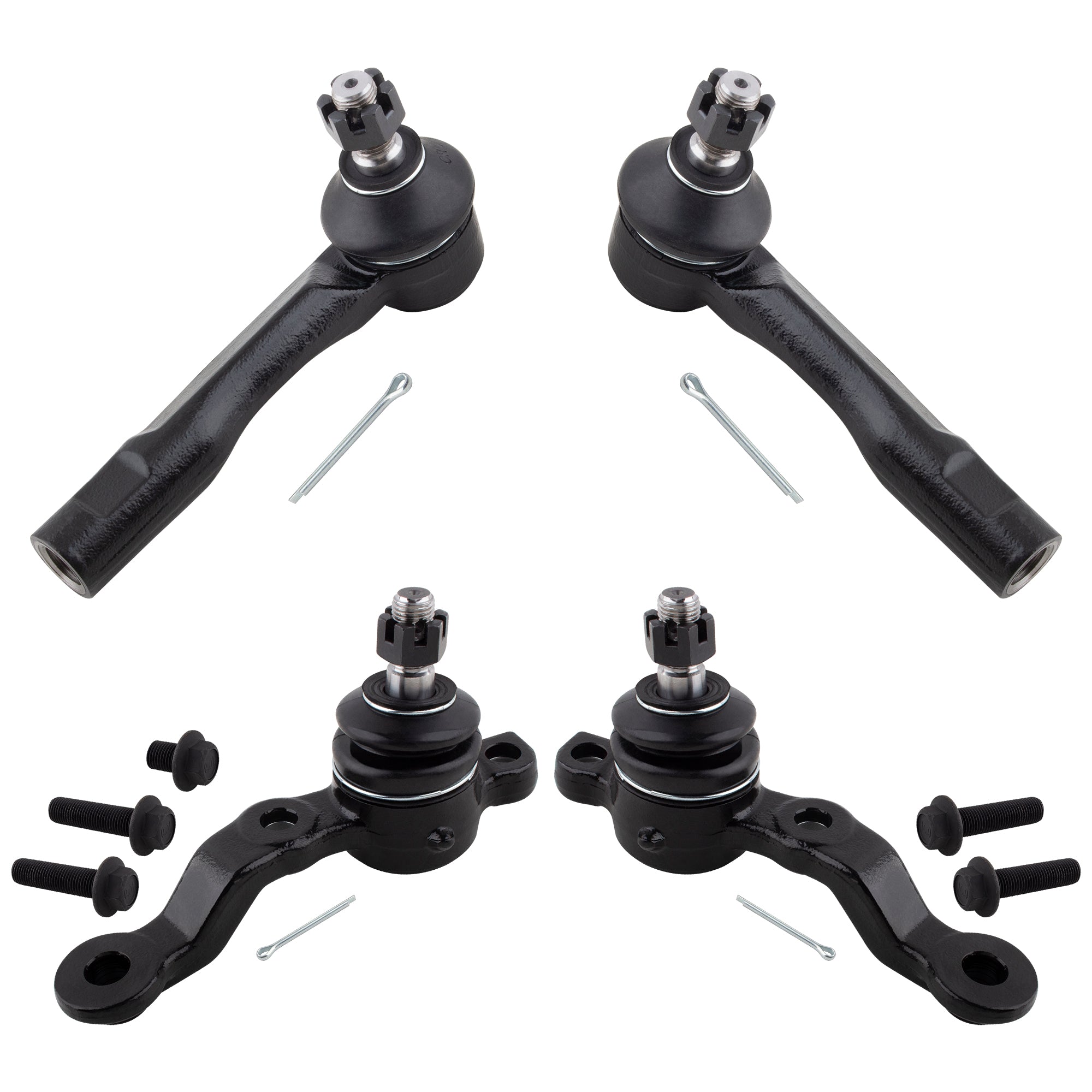 BOXI 4pc Front Lower Ball Joints & Outer Tie Rods Kit Fits for Lexus IS300 2001 2002 2003 2004 2005