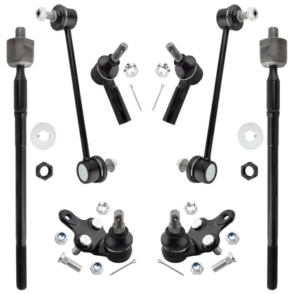 BOXI 8pc Front Inner Outer Tierod + Lower Ball Joints + Rear Sway Bars Fit for Lexus RX300 1999