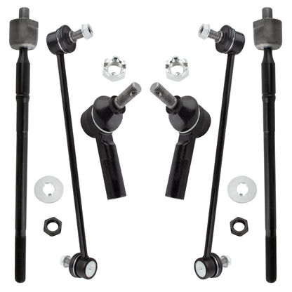 BOXI (Set of 6) EV447 ES3306 K90311 K90312 Front Inner Outer Tierods Sway Bar Links Kit Fits