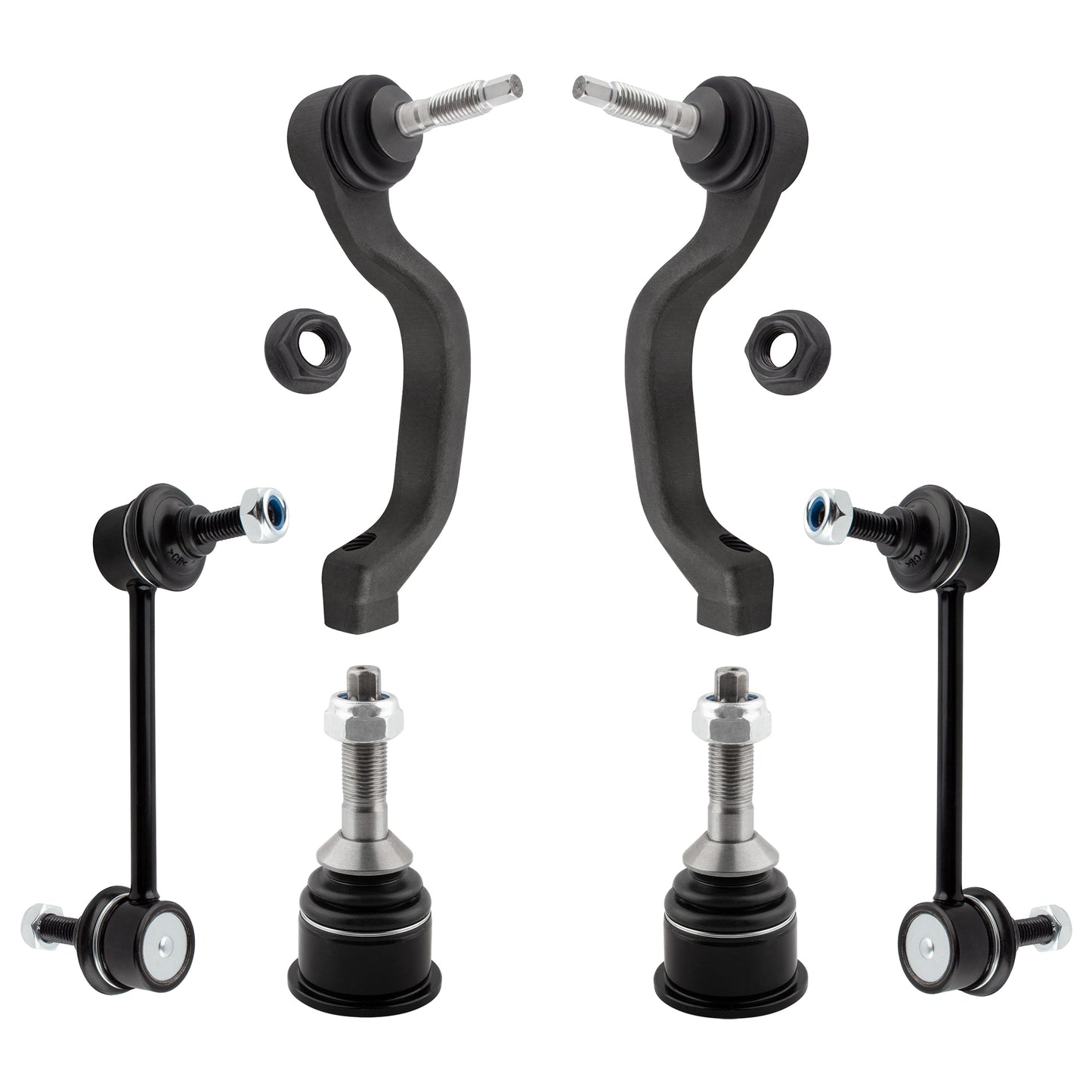BOXI (Set of 6) Front Lower Ball Joints Outer Tie Rod Sway Bar Fit for Ford Thunderbird 2002 2003
