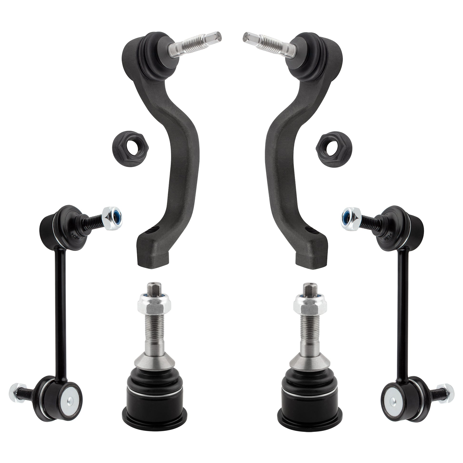 BOXI (Set of 6) Front Lower Ball Joints Outer Tie Rod Sway Bar Fit for Ford Thunderbird 2002 2003