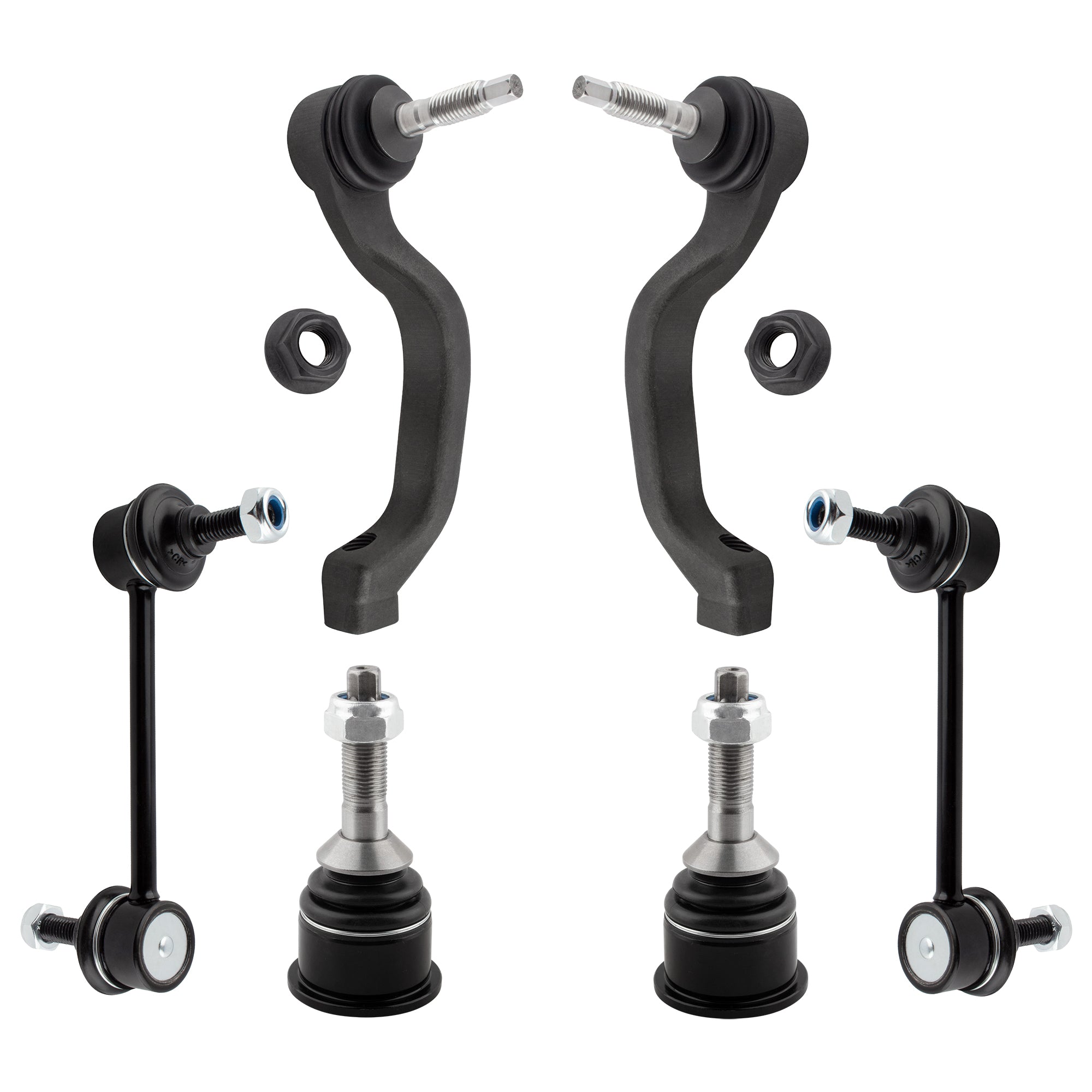 BOXI (Set of 6) Front Lower Ball Joints Outer Tie Rod Sway Bar Fit for Ford Thunderbird 2002 2003