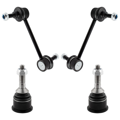 BOXI K500085 K80261 (Set of 4) Front Lower Ball Joints + Sway Bar Ends Fit for Lincoln LS 2002-2006