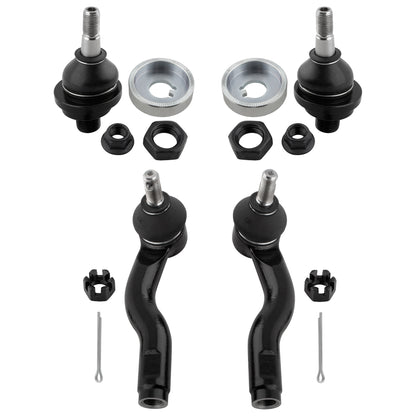 BOXI 4pcs Front Upper Ball Joints Outer Tie Rod Fit for Ford Fusion 2006-2012