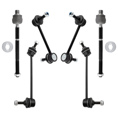BOXI (Set of 6) Front & Rear Stabilizer Sway Bar Links + Front Inner Tie Rod Ends Fit for Ford