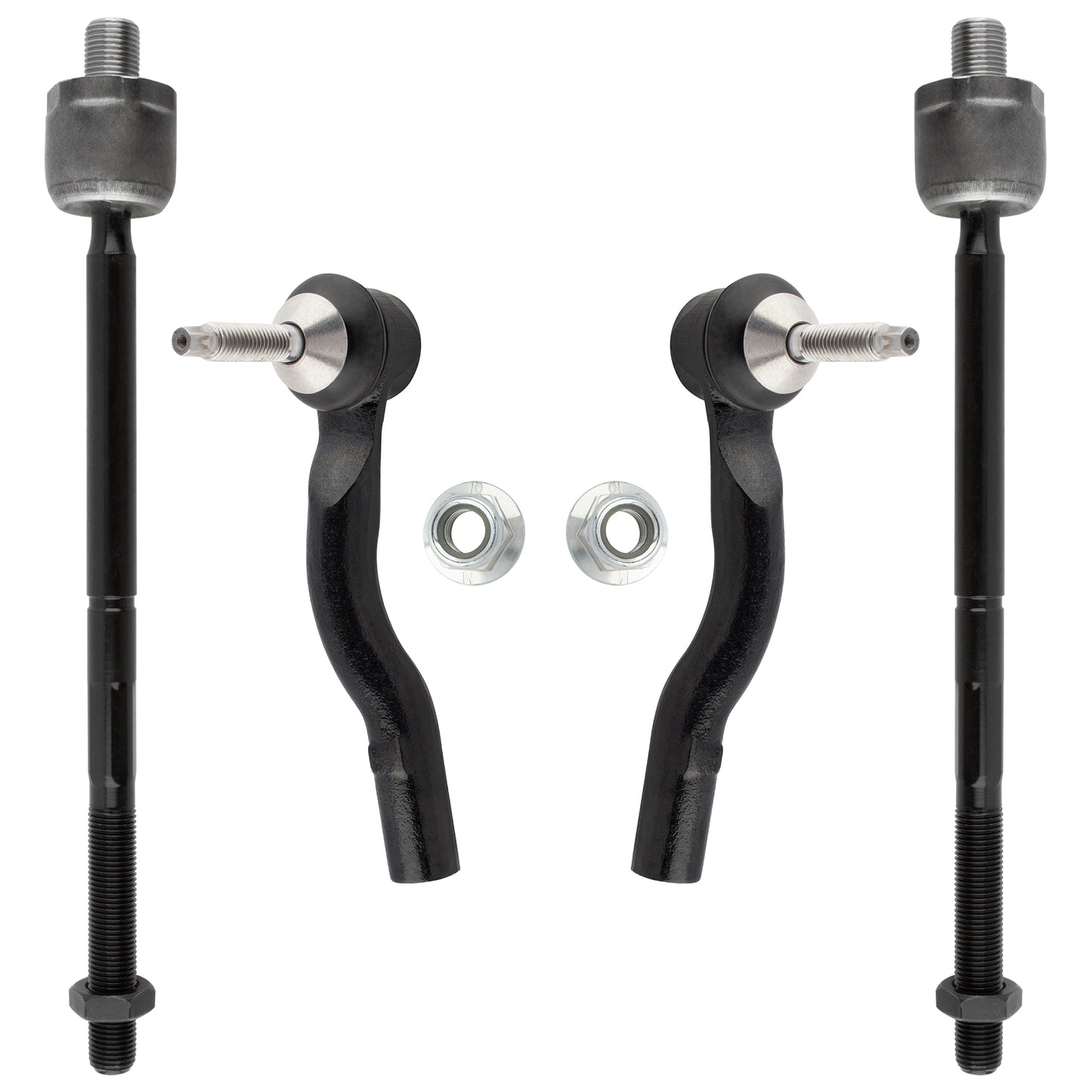 BOXI (Set of 4) Front Inner + Outer Tie Rod Ends fit for Ford Crown Victoria 2003-2011
