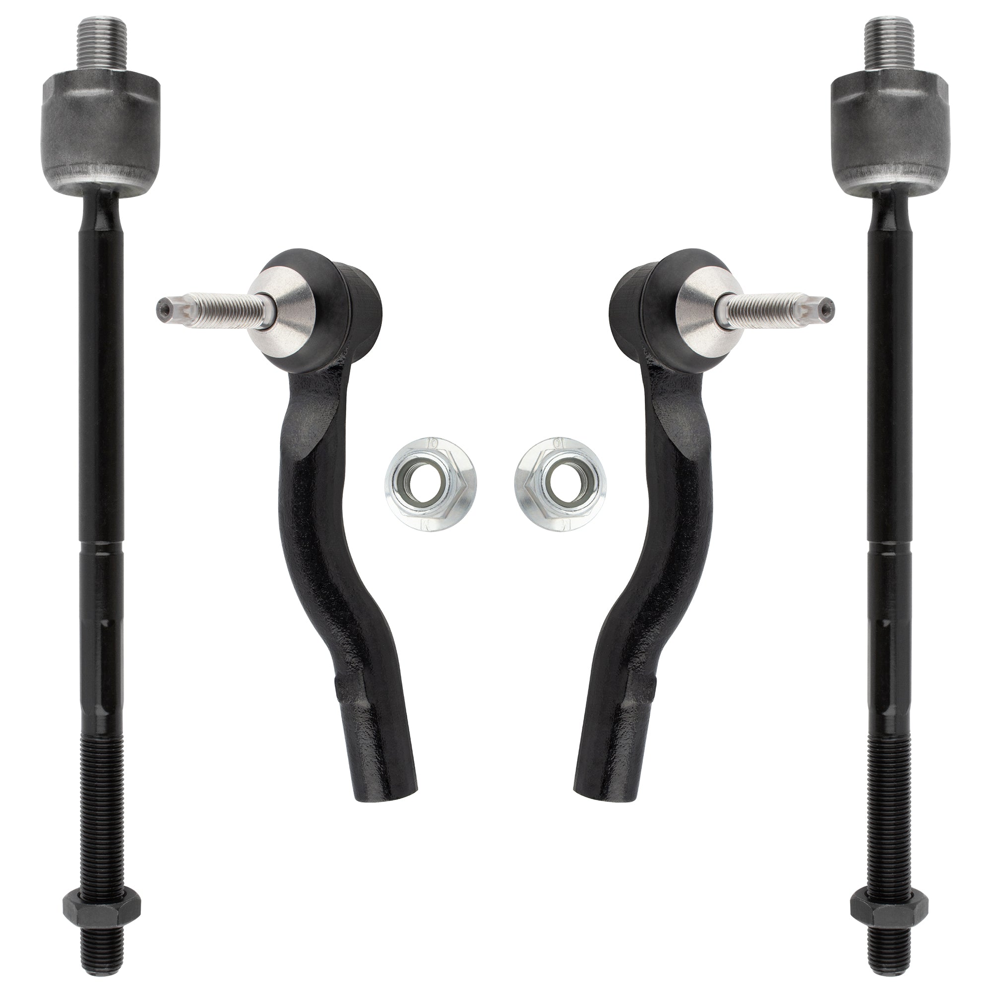 BOXI (Set of 4) Front Inner + Outer Tie Rod Ends fit for Ford Crown Victoria 2003-2011