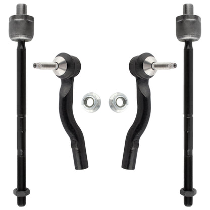 BOXI (Set of 4) Front Inner + Outer Tie Rod Ends fit for Ford Crown Victoria 2003-2011