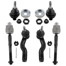 BOXI 6pcs Front Inner Outer Tie Rod Upper Ball Joints Fit for Ford Fusion 2006-2012