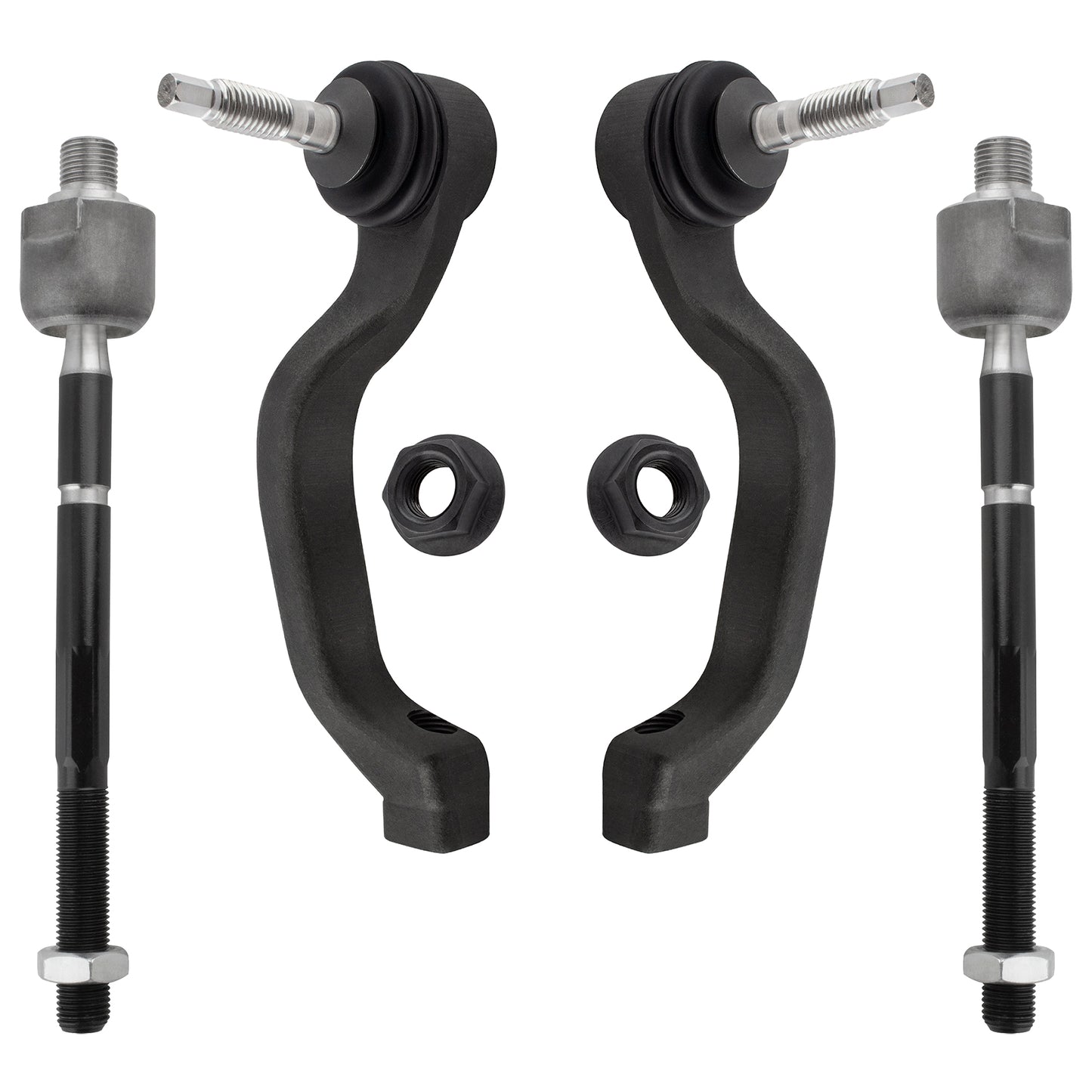 BOXI (Set of 4) Front Inner & Outer Tie Rod Ends Replacement for Ford Thunderbird 2002-2005