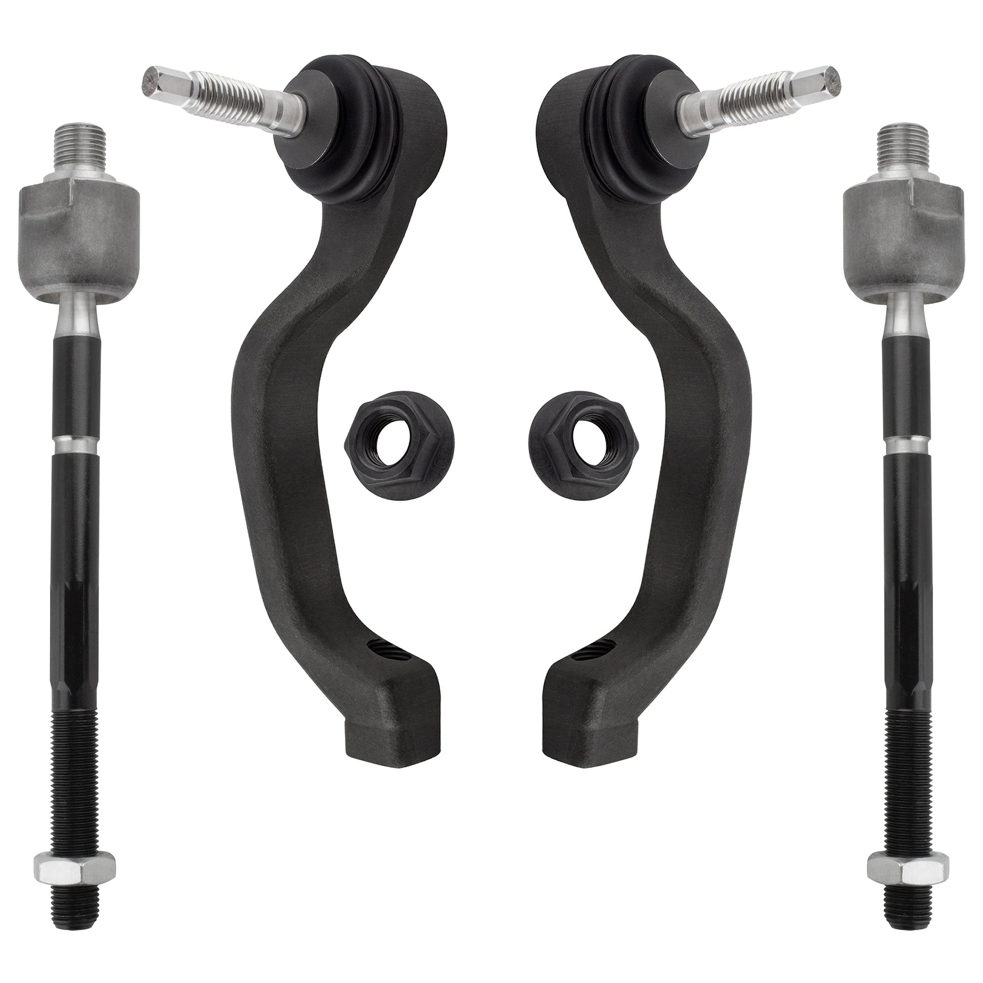 BOXI (Set of 4) Front Inner & Outer Tie Rod Ends Replacement for Ford Thunderbird 2002-2005