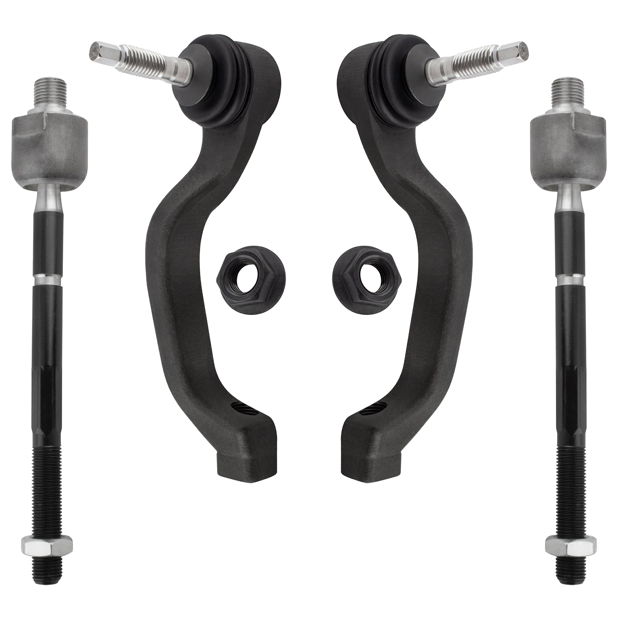 BOXI (Set of 4) Front Inner & Outer Tie Rod Ends Replacement for Ford Thunderbird 2002-2005