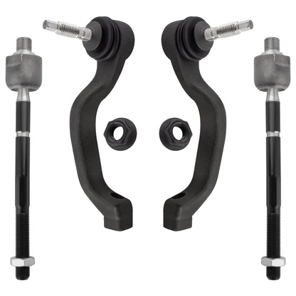 BOXI (Set of 4) Front Inner & Outer Tie Rod Ends Replacement for Ford Thunderbird 2002-2005
