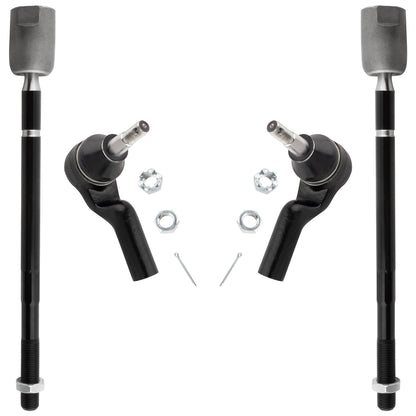 BOXI 4pc Front Inner + Outer Tie Rods Kit Fits for Lincoln Continental 1995 1996 1997 1998 1999