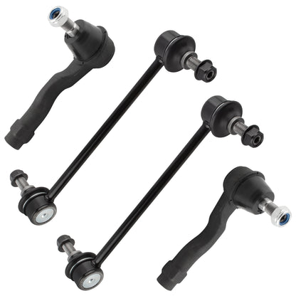 BOXI (Set of 4) Rear Stabilizer Sway Bar End Links + Outer Tie Rod Ends fit for Mazda Millenia 1995
