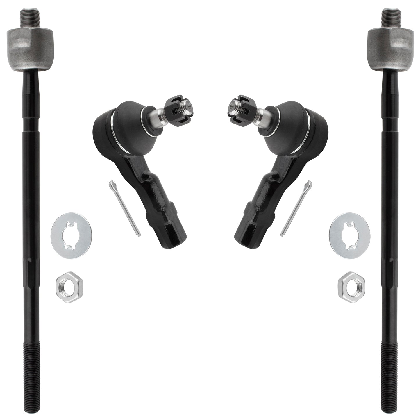 BOXI 4pcs Front Inner Outer Tie Rod Ends Fit for Mazda Protege 1999 2000 2001 2002 2003