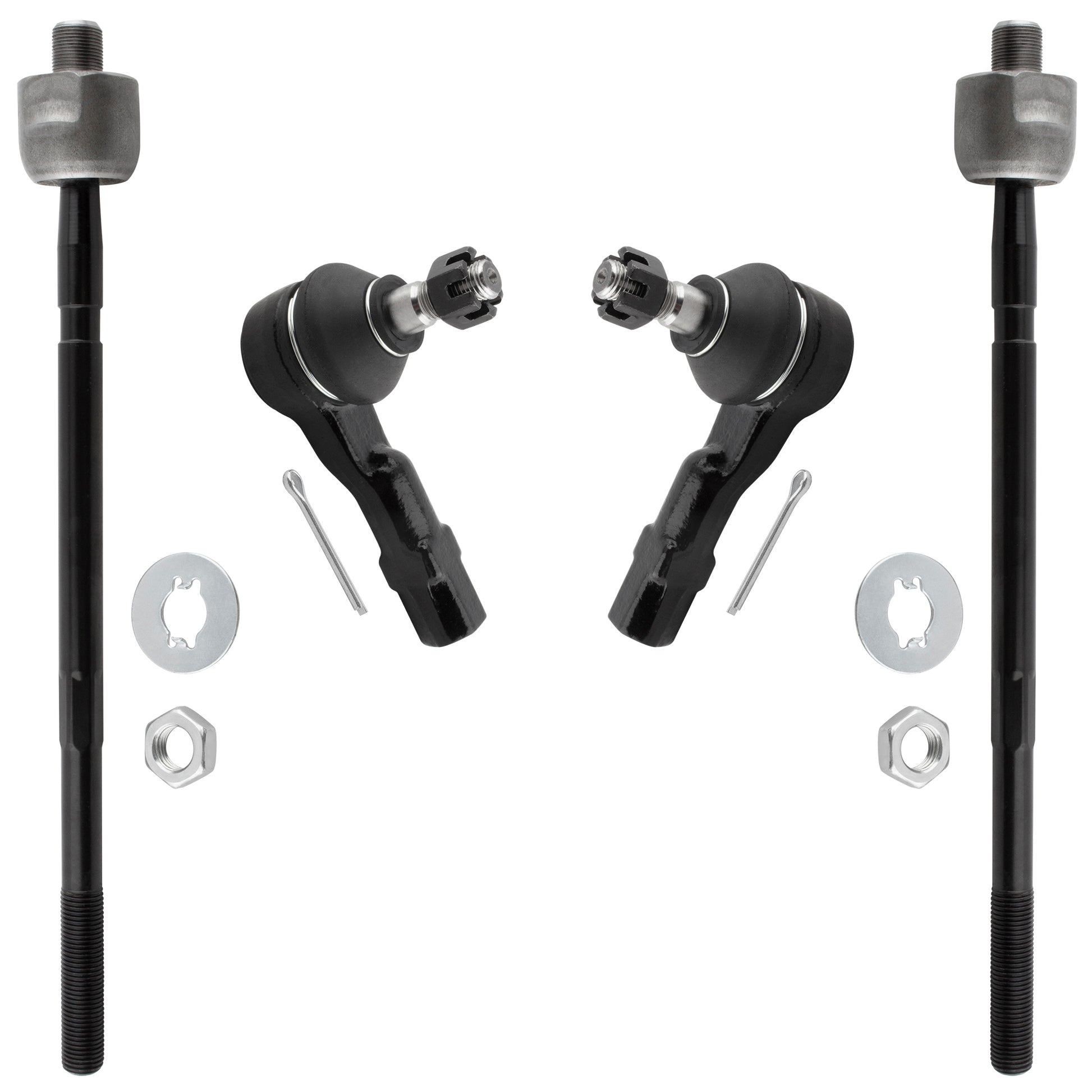 BOXI 4pcs Front Inner Outer Tie Rod Ends Fit for Mazda Protege 1999 2000 2001 2002 2003