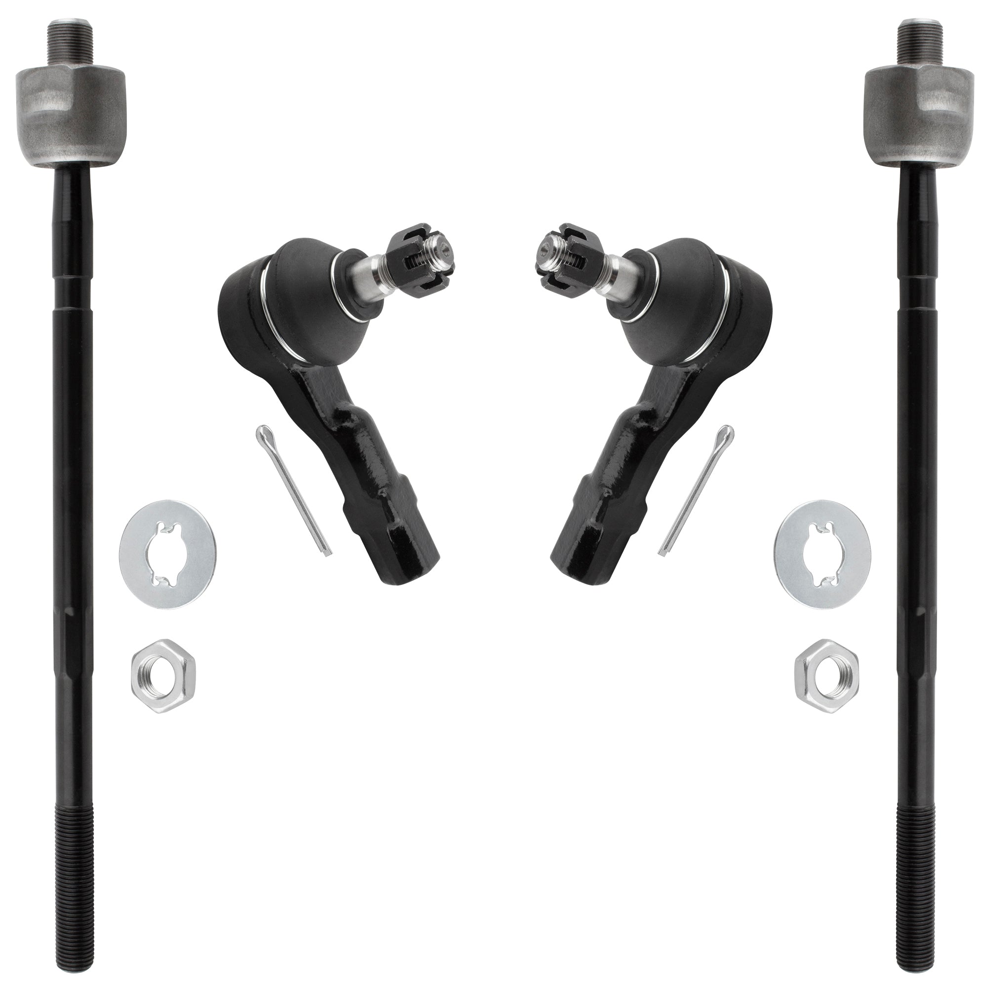 BOXI 4pcs Front Inner Outer Tie Rod Ends Fit for Mazda Protege 1999 2000 2001 2002 2003