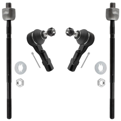 BOXI 4pcs Front Inner Outer Tie Rod Ends Fit for Mazda Protege 1999 2000 2001 2002 2003