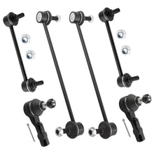 BOXI (Set of 6) Front and Rear Stabilizer Sway Bar End Links + Outer Tie Rod Ends fit for Mazda