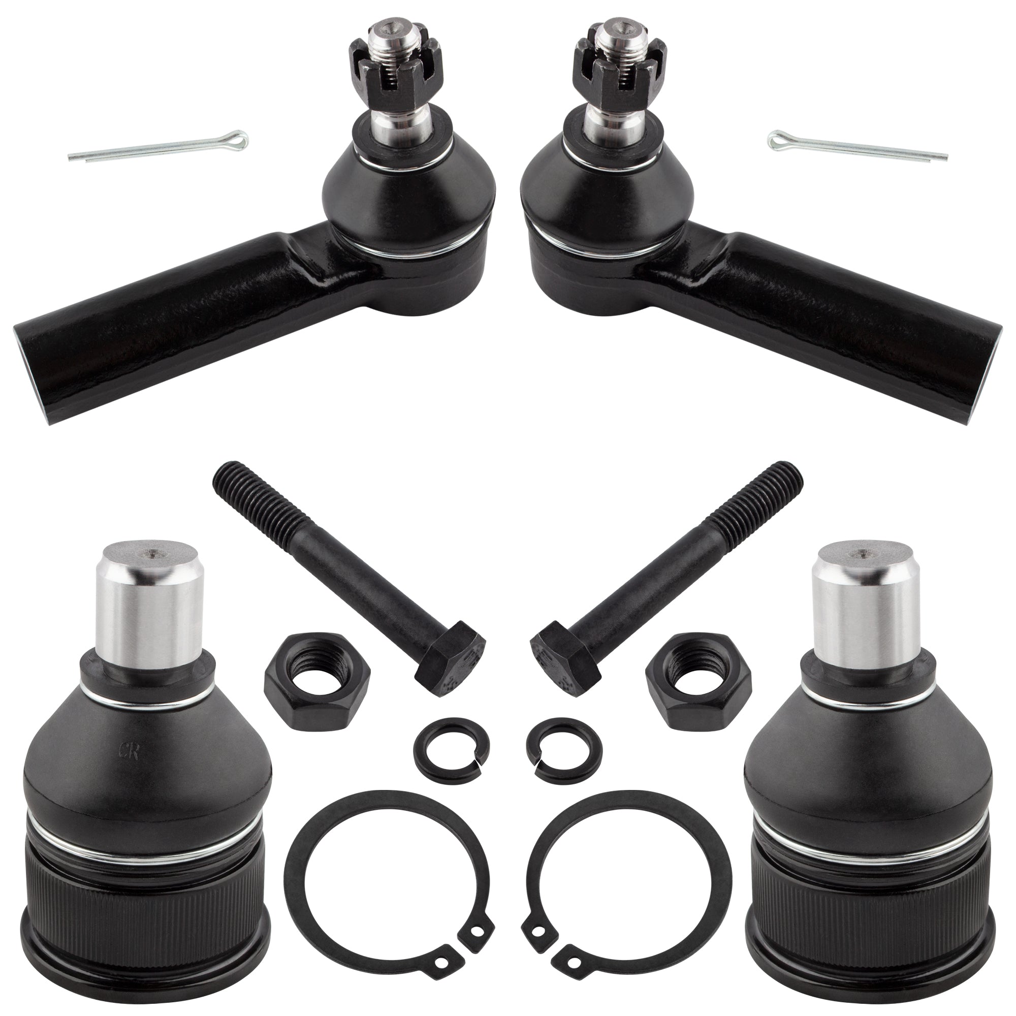 BOXI 4pcs Front Ball Joints Tie Rod Ends Fit for Ford Escape 2001-2009