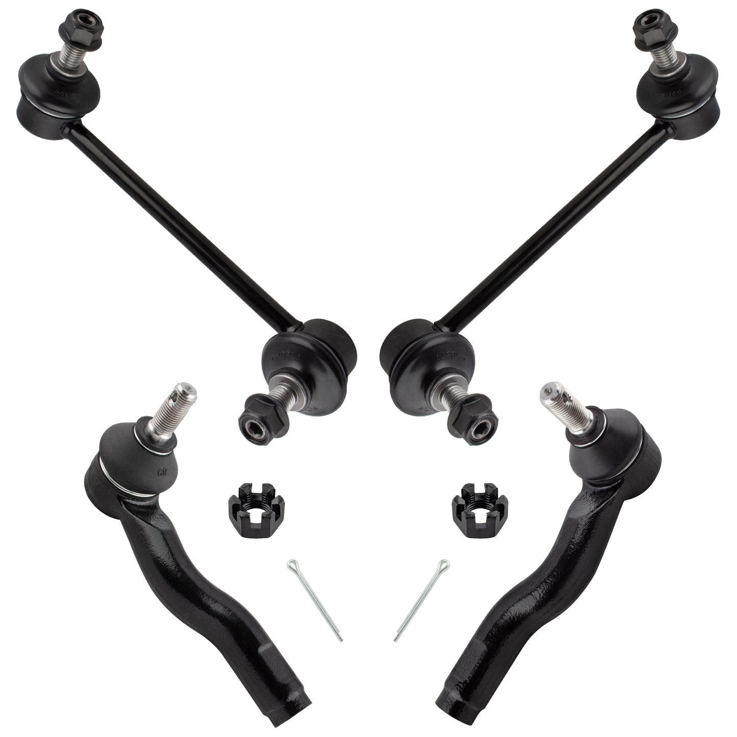 BOXI 4pcs Front Sway Bar Links Outer Tie Rods Fit for Mazda 6 2003 2004 2005 2006 2007 2008 2.3L